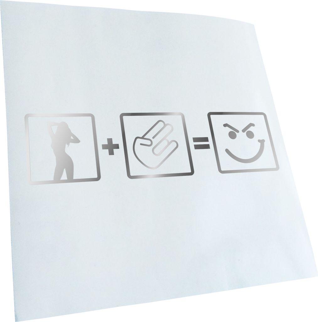 Kiwistar - Autoaufkleber - chrom - 30 x 8 cm - Shocker Formel - Heckscheibenaufkleber - Aufkleber für Auto Kfz Fahrrad, LKW, Truck Mofa