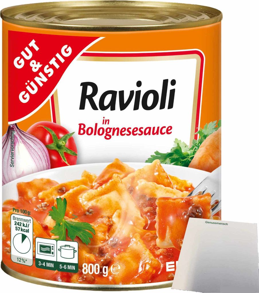 Gut & Günstig Ravioli in Bolognesesauce gefüllte Produktbild 