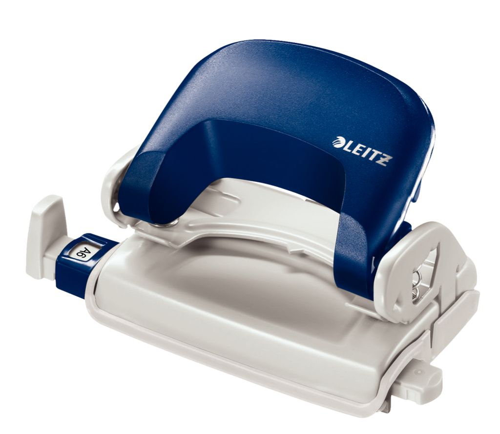 Leitz Locher Nexxt klein blau, 10 Blätter, Blau, Produktbild 