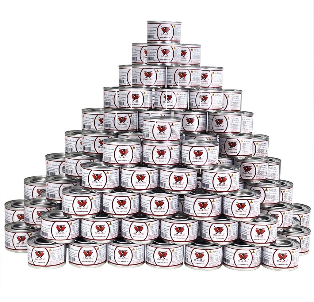 Beeketal Sicherheits Brennpaste 144 Stück Speisenwärmer