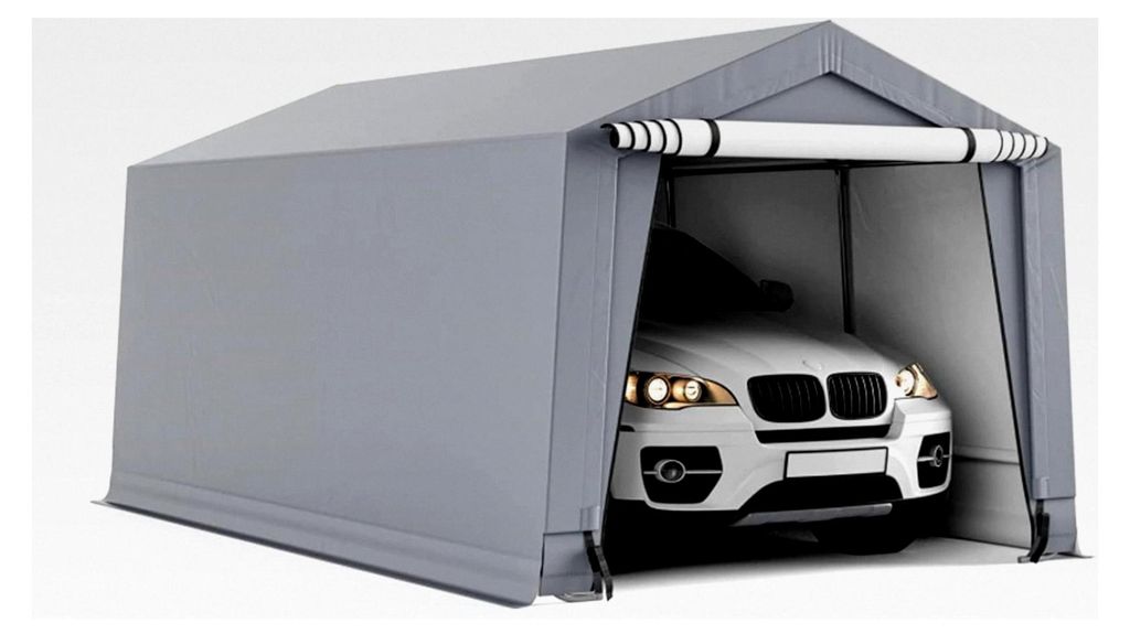Zeltgarage 2,9 x 4,9 m Carport Lagerzelt Garagenzelt Weidezelt Unterstand aus Stahl und PE