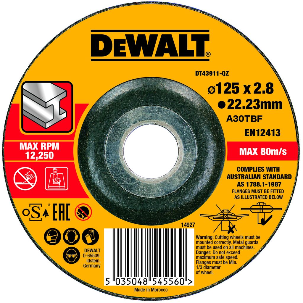 DEWALT High Performance Trennscheibe Metall gekröpft 125x2,8mm