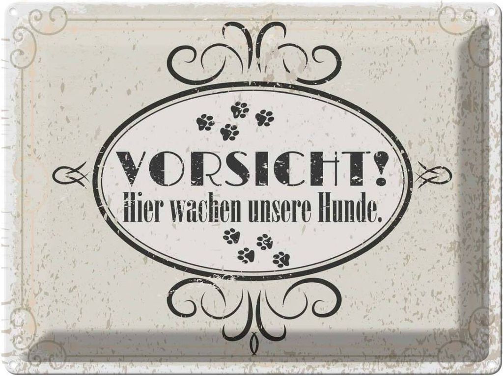 vianmo Blechschild 30x40 cm Vorsicht Hier wachen unsere Produktbild 