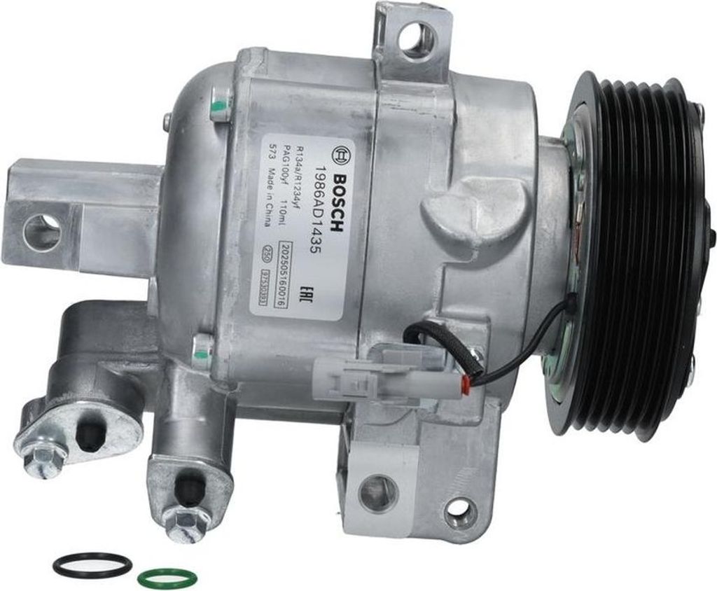 BOSCH 1 986 AD1 435 DKV06R Klimaanlage Klimakompressor PAG 100 YF R1234yf R134a für TOYOTA AYGO (WNB1, KGB1) passend für PEUGEOT 107 Schrägheck
