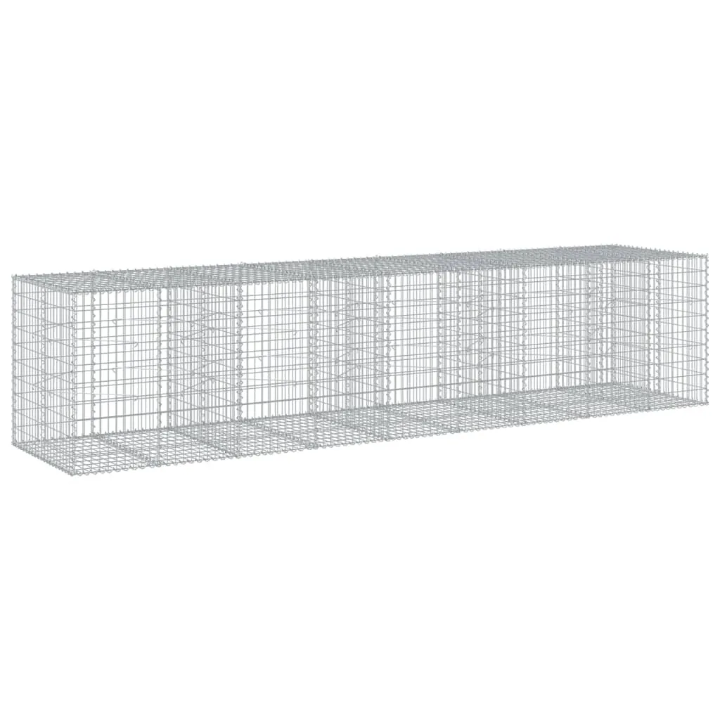 Gabion en fer galvanisé antirouille 450 cm avec couvercle inclus