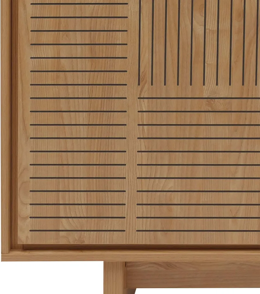 Sideboard Highboard Orme Naturel - Solution Rangement 3 Portes 160cm