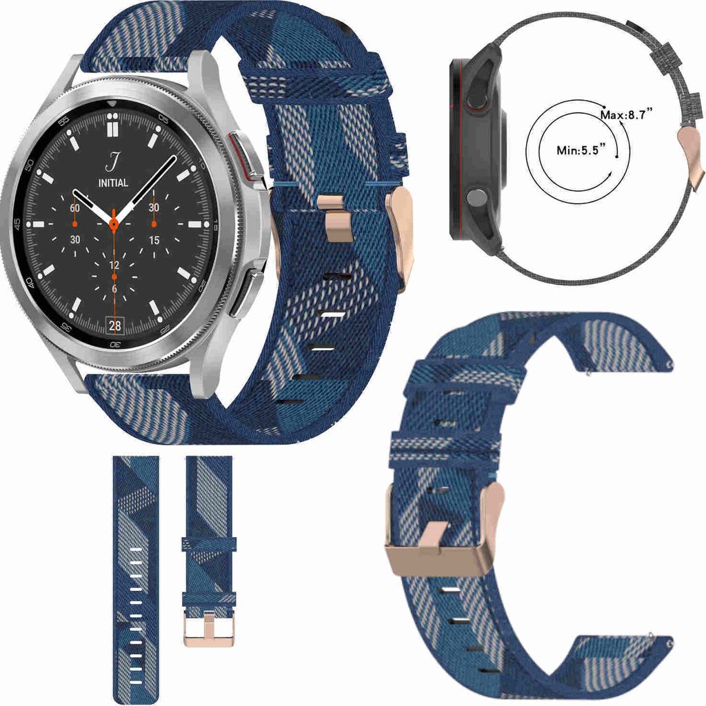 Für Samsung Galaxy Watch FE 6 5 4 Normal Pro Classic alle Größen Gewebtes Nylon Band