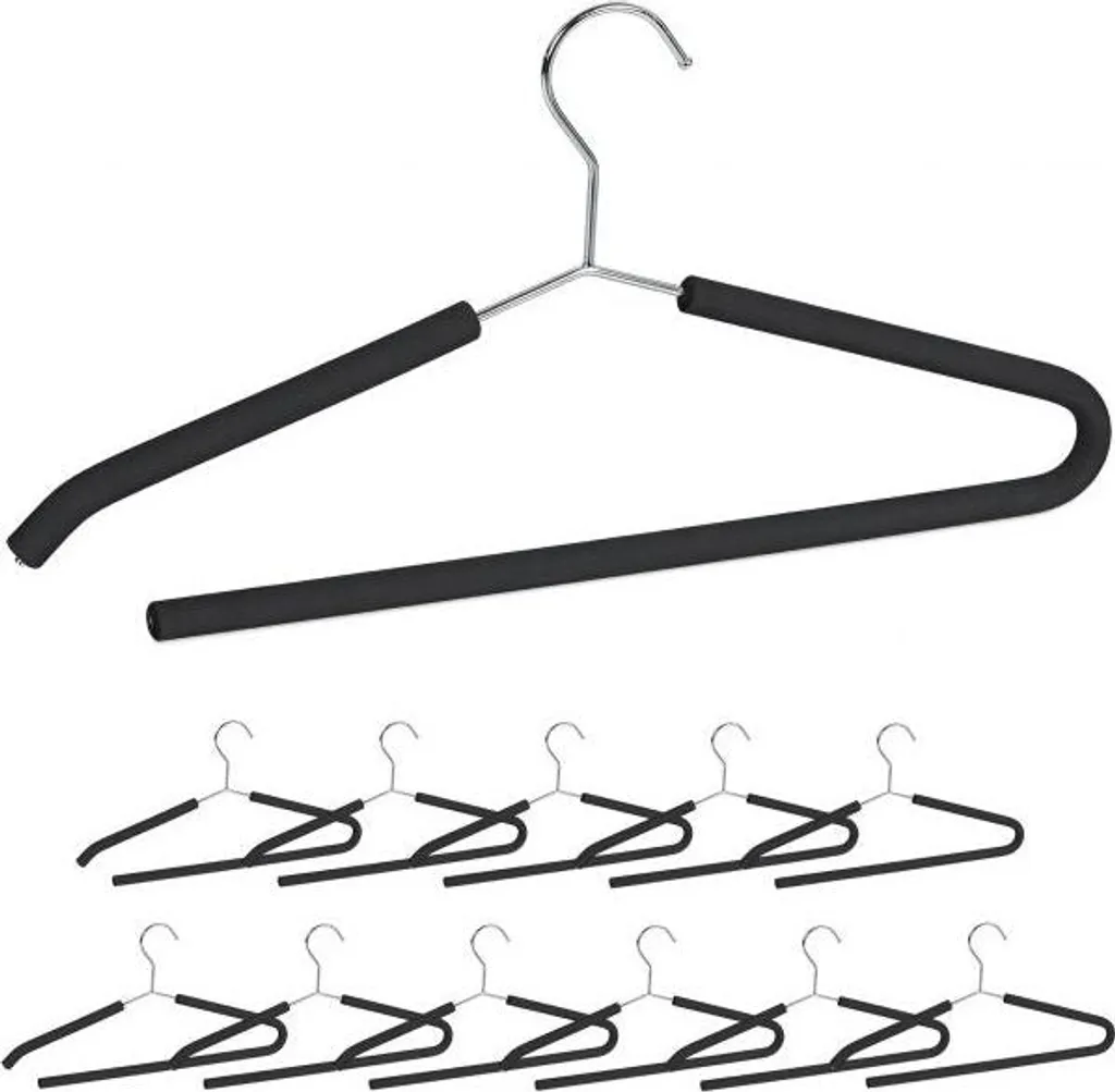 Lot de 12 cintres fins en velours antidérapant avec crochet pivotant 360°