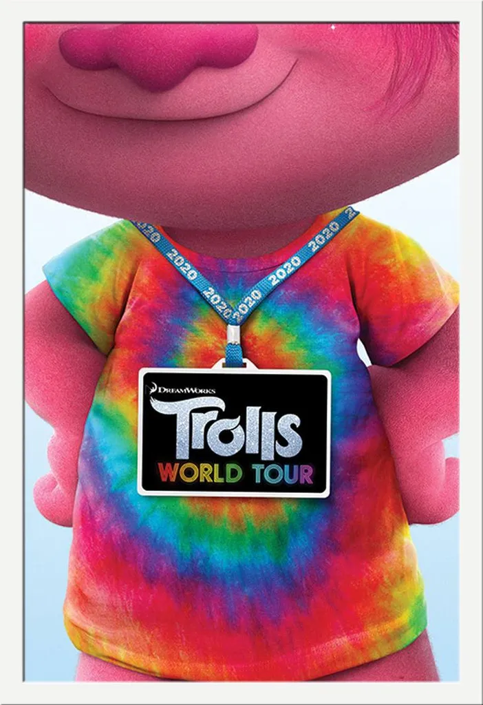 Cornice Shinsuke Bianca con Poster Trolls World Tour 61x91.5cm