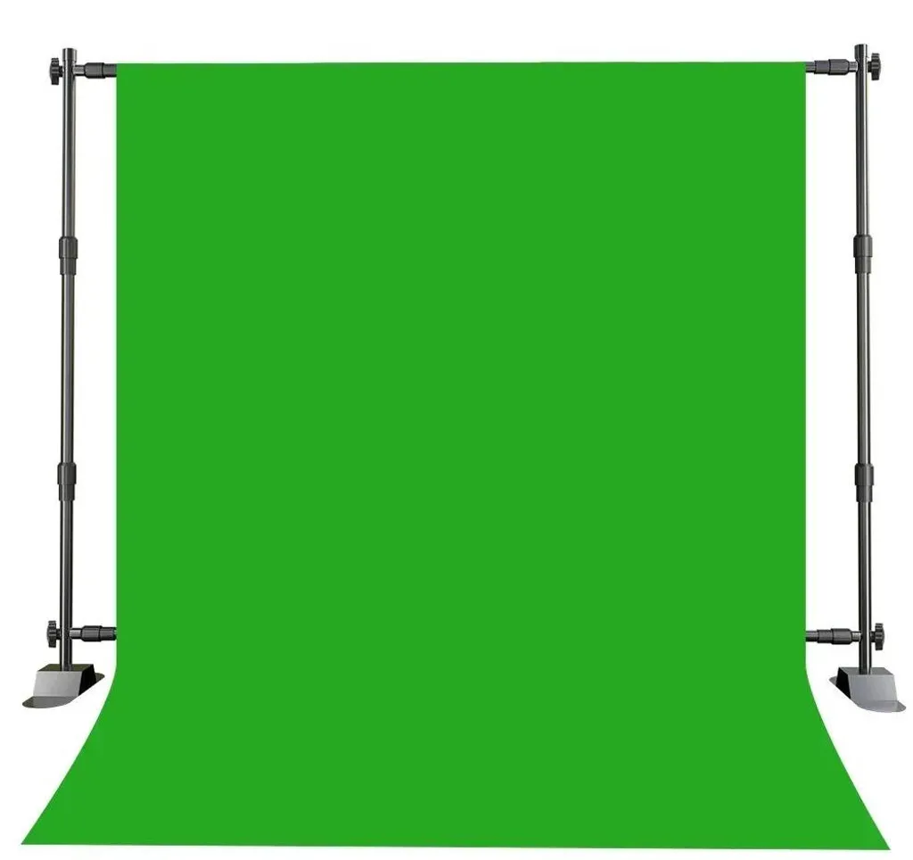 Support de fond de studio réglable 2,4x3m avec finition verte durable
