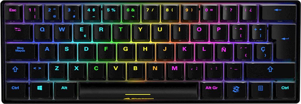 Sharkoon SGK50 S4 - 60% - USB - QWERTY - RGB-LED - Schwarz