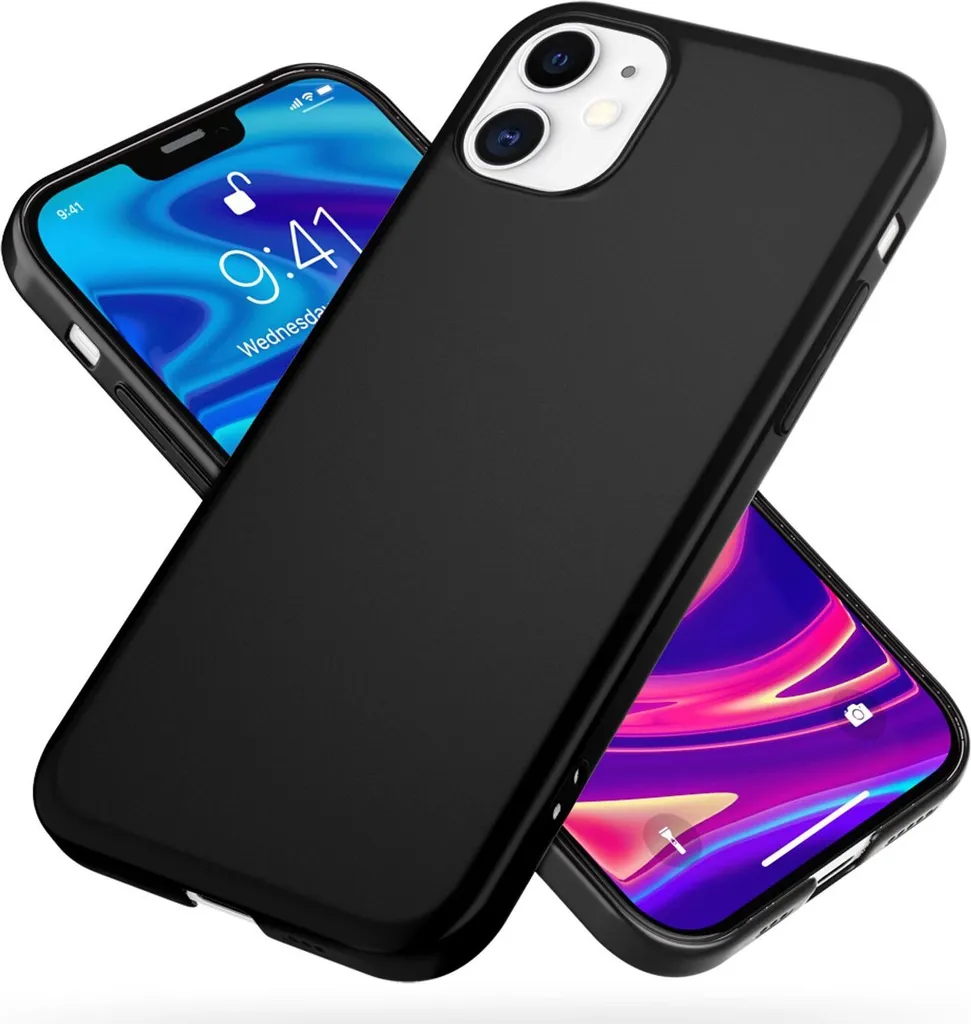 Offerta Cover iPhone 12 NALIA: Protezione Slim Rigida Nero Matt