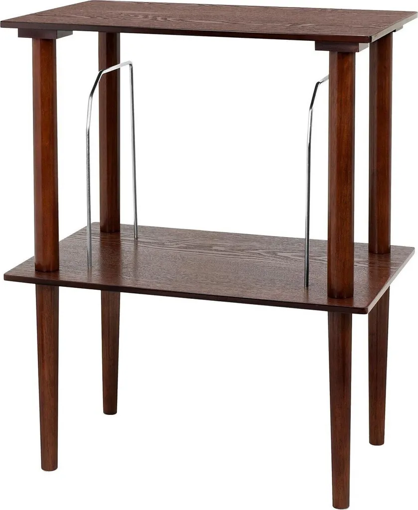 Victrola VA-30-ESP-INT Support de Disque Vinyle en Bois Brun Élégant