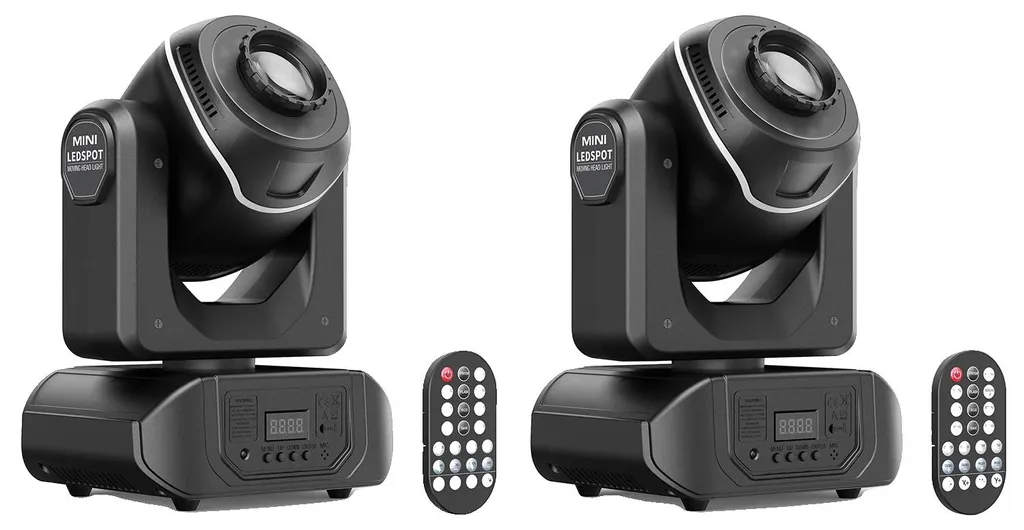 Projecteur LED DMX Portable Noir 60W - Sortie Haute Luminosité Prise UE