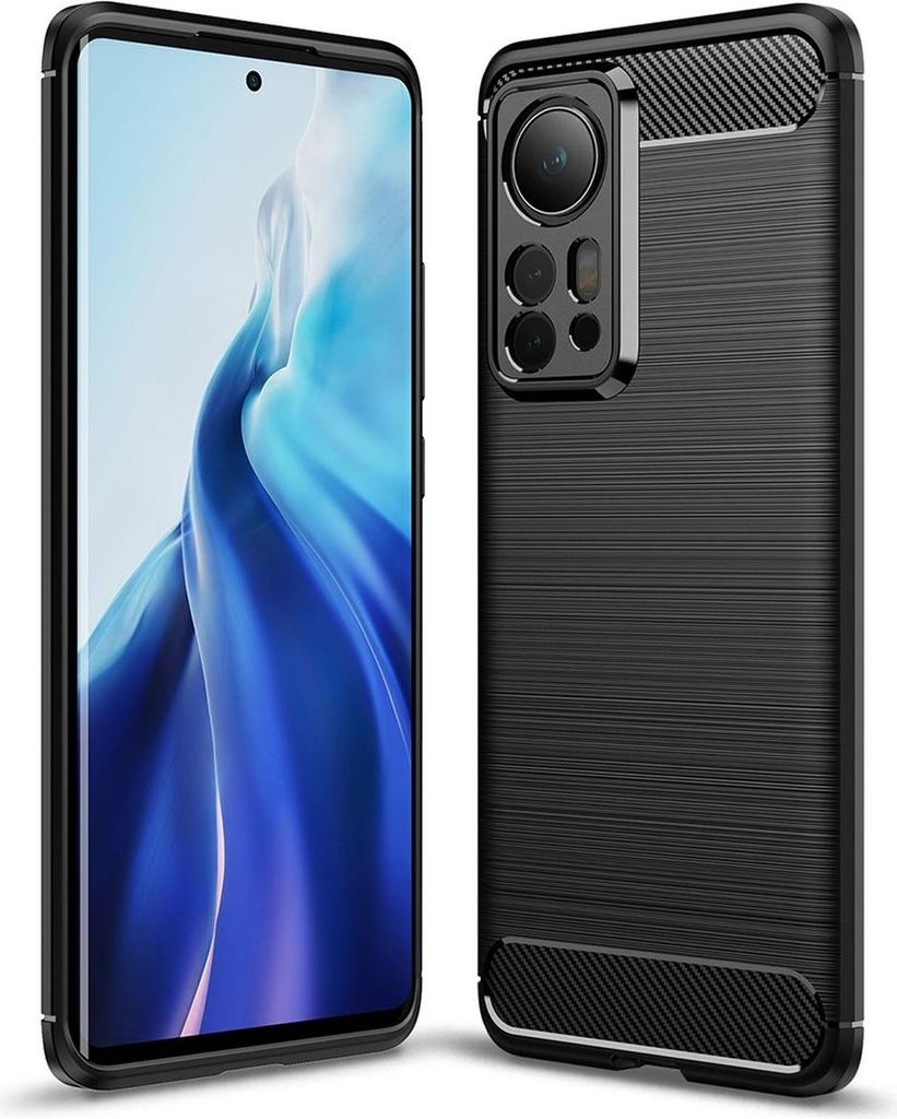 Hülle für Xiaomi 12 Pro Handyhülle Silikon Case Cover Carbonfarben