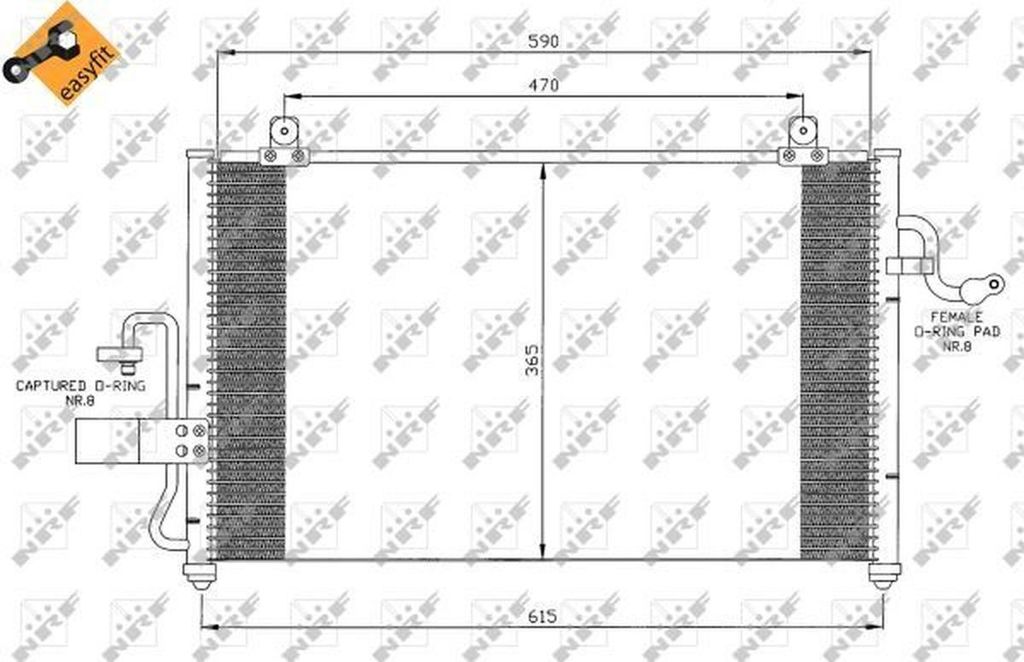 Kondensator, Klimaanlage NRF 35425