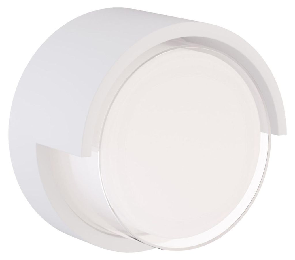 Blis Runde 15W LED-Außenwandleuchte mit Farbtemperaturschalter (2700K/3200K/4000K), mattweiß, 250° Abstrahlwinkel, von Beneito & Faure.