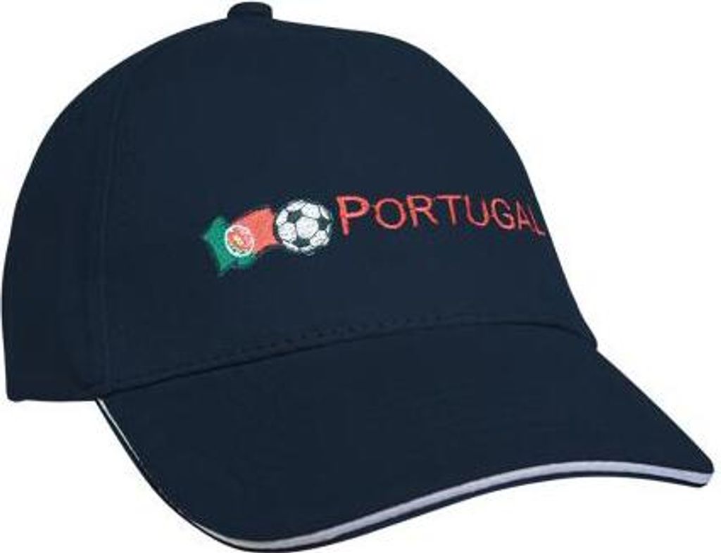 Baseballcap mit Einstickung Fahne Flagge Portugal 68019 versch. Farben Color - Navy