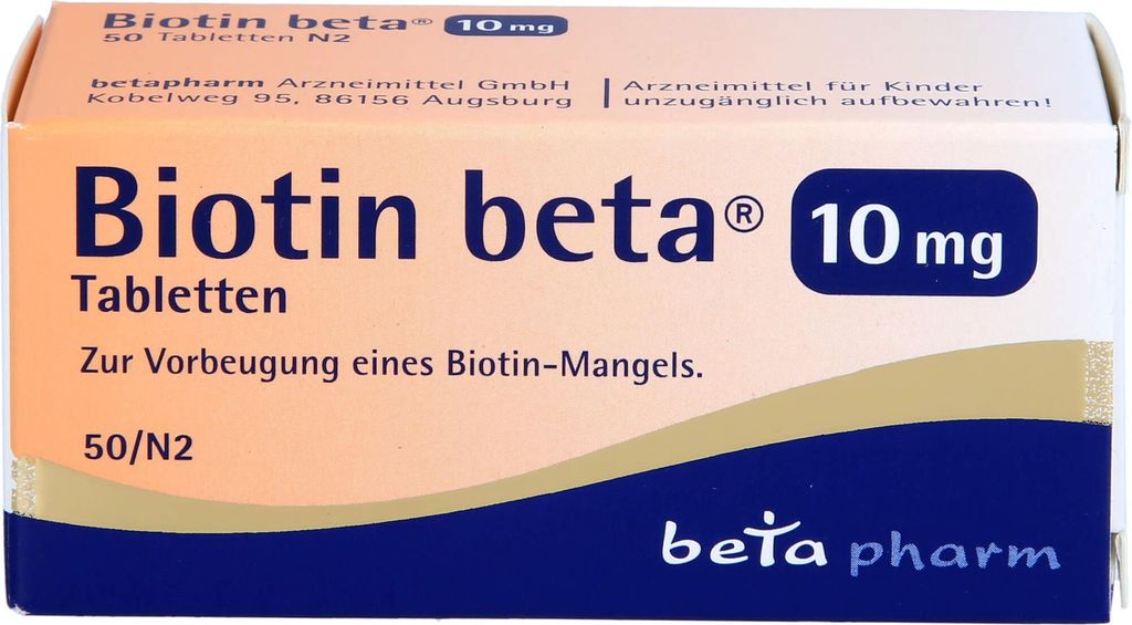 Biotin beta 10 mg tablety pro prevenci nedostatku biotinu, Obrázek produktu 