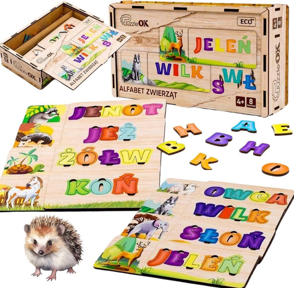 Tier-Alphabet-Puzzle, Tiere schreiben und lesen lernen, Puz-91768