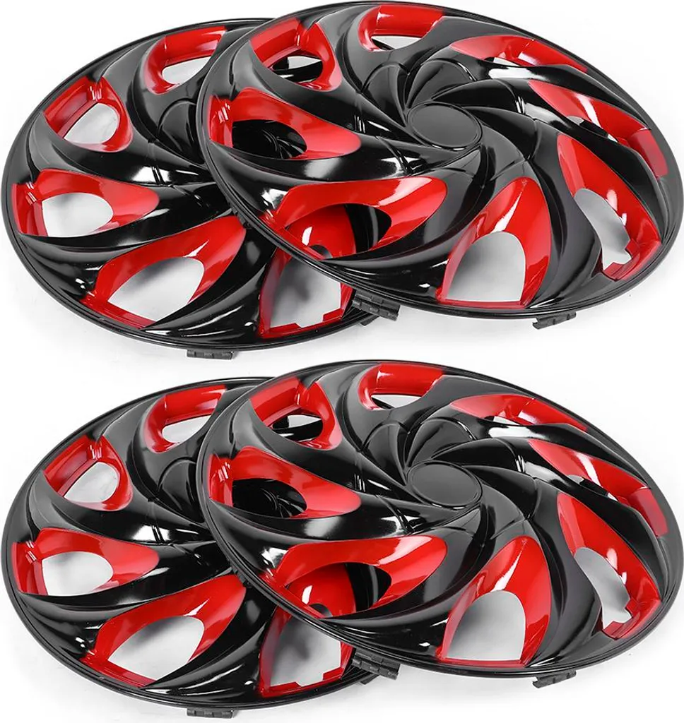 Lot 4 Enjoliveurs 15 Pouces avec Système Snap-on pour Jantes Acier de R15