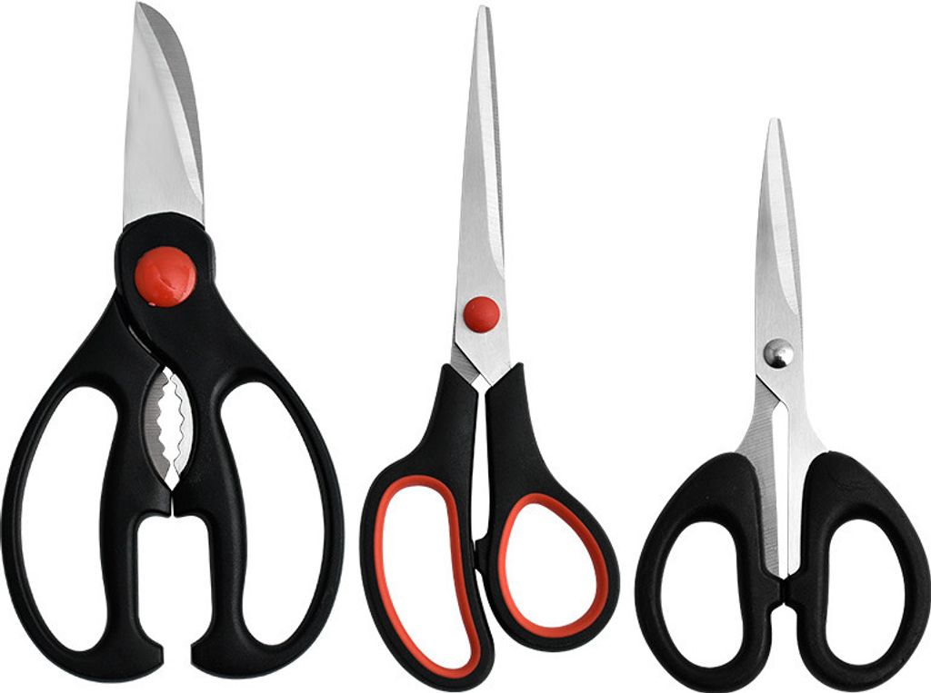 INF Küchenmesser-Set (3-teilig) mit Geschenkbox Schwarz