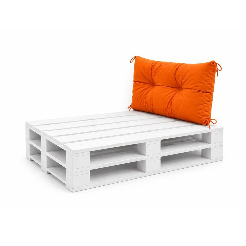 VBChome Palettenkissen für Europaletten Möbel Palettenauflage Garten Balkon 12 Farben mit Schaumstoffflocken Füllung Orange Rückenkissen 70 x 4...