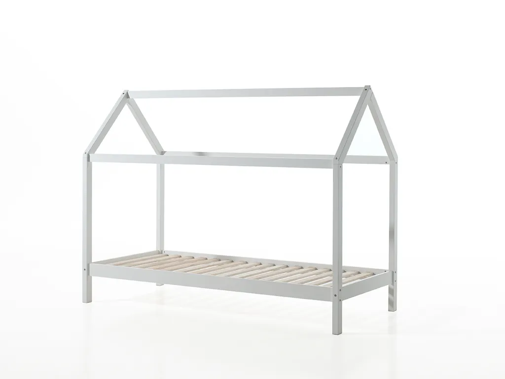 Lit Adulte 1 Place Dallas Bett LP 90x200 cm Coloris Blanc Intemporel