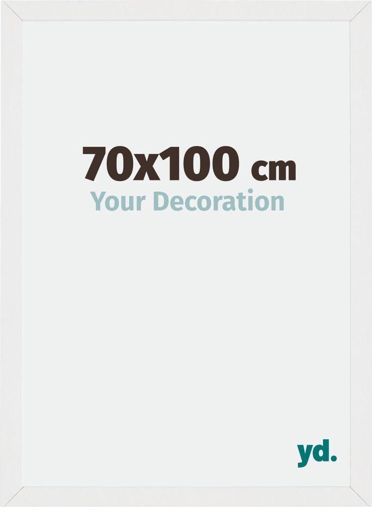 Puzzlerahmen 70x100 cm - Weiss Hochglanz - MDF - Mura