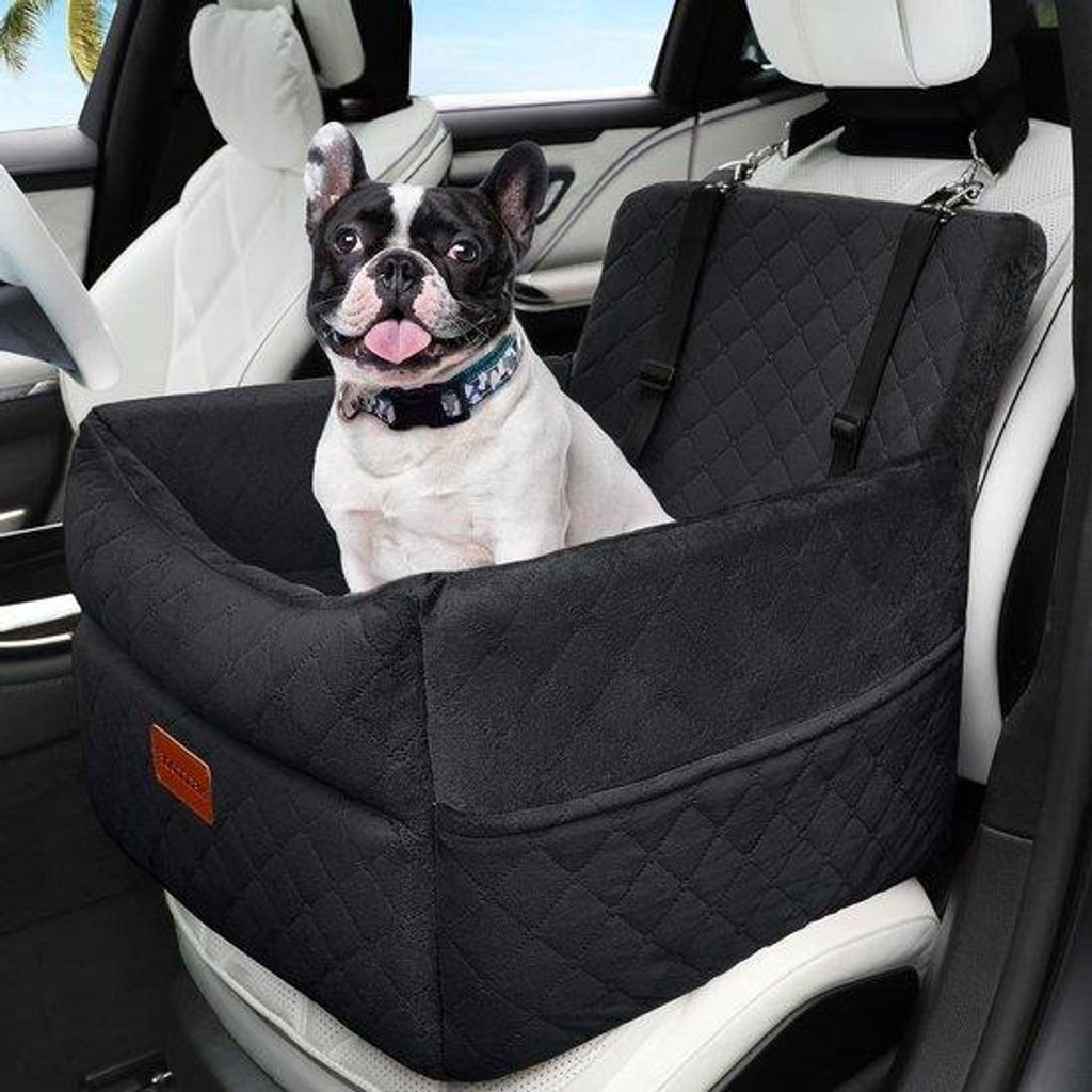 Autostoeltje mit weichem Kissen für kleine Hunde bis 15 kg