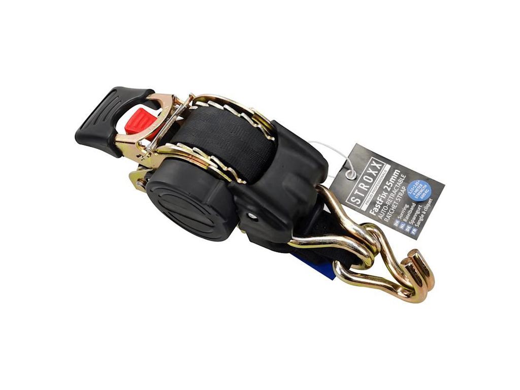 Stroxx Spanngurt 25mm x 4m Belastbarkeit 600kg selbstaufwickelnd