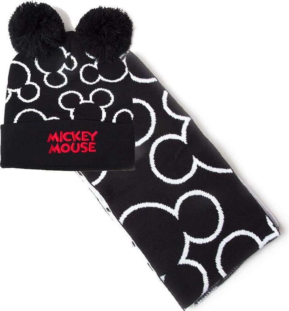 Mickey Mouse - Silhouette Beanie & Scarf Gift Set Multicolor