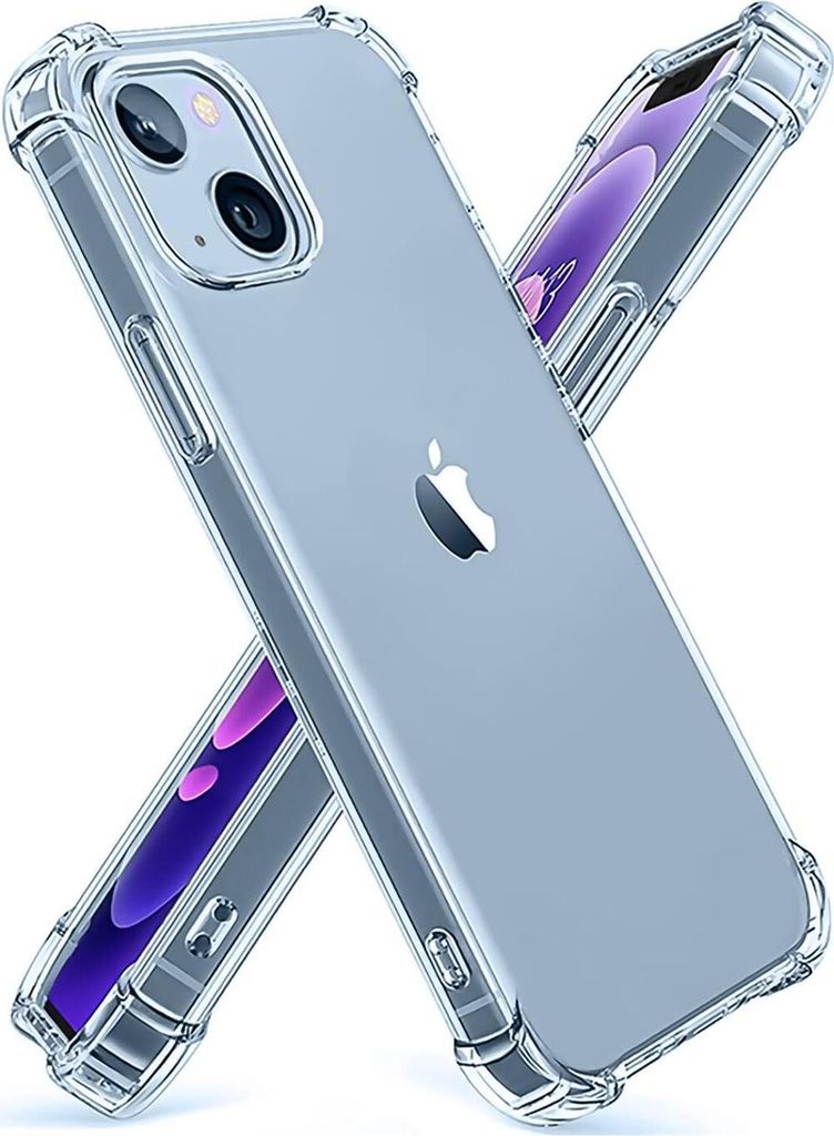 Conie Rugged Silikon Schutzhülle für iPhone 14 Plus Tasche Case Cover Bumper TPU Hülle in Transparent