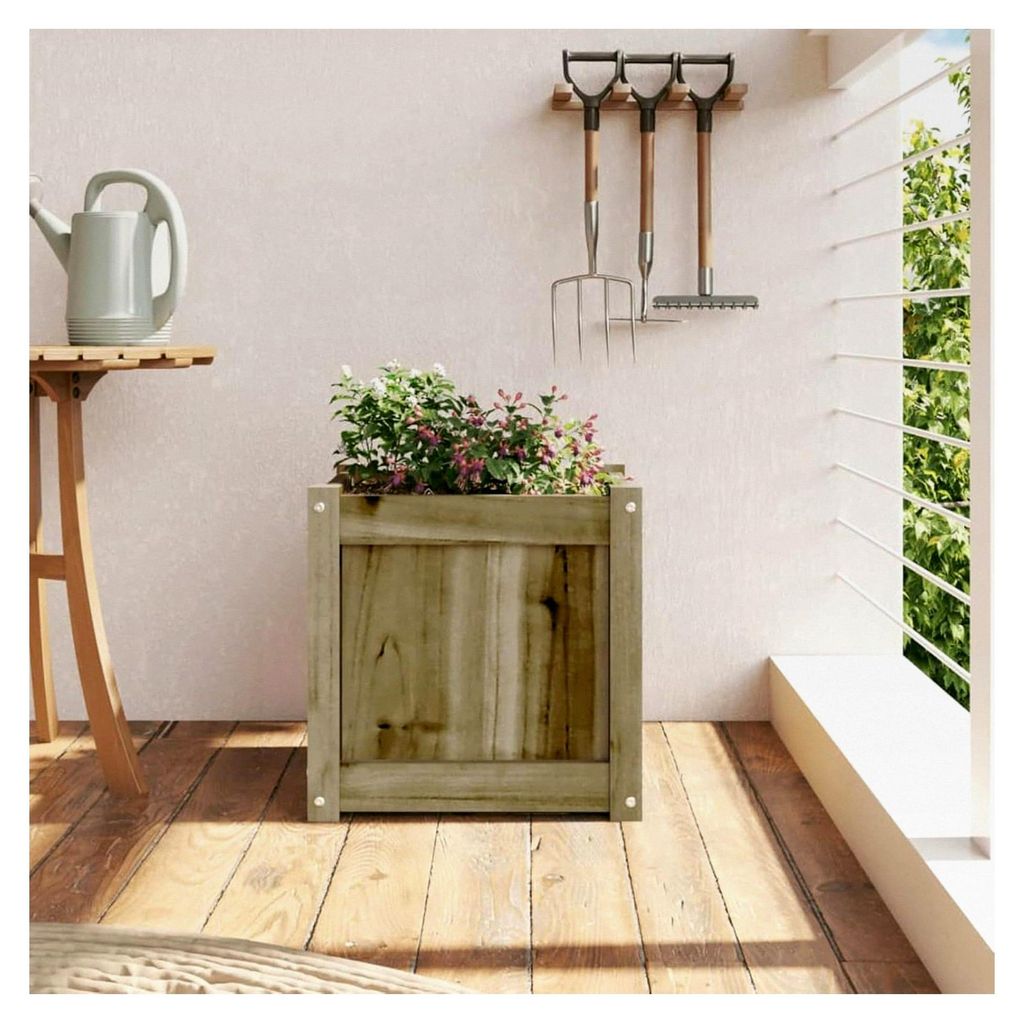 Blumentopf aus Holz 40x40x40cm für Balkon und Terrasse