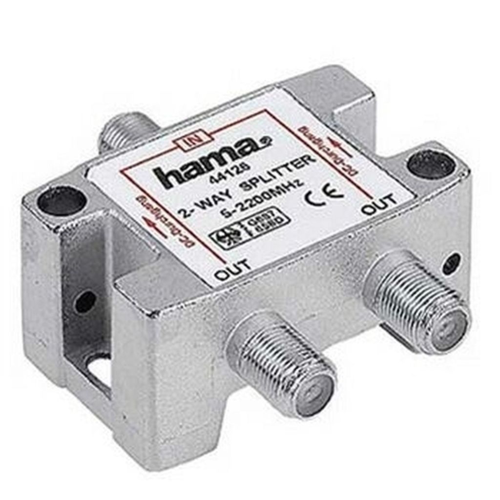 Hama SAT-Verteiler, 2 Way, Fully Shielded F 2 x F Silber