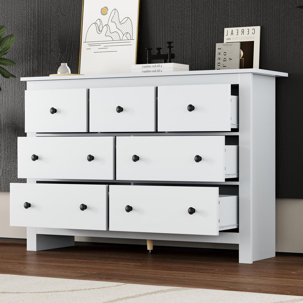 OKWISH Buffet Moderne avec 7 Tiroirs - Meuble de Rangement Image du produit 