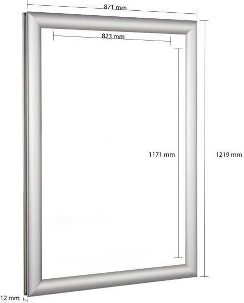 update displays Klapprahmen Easy-Fix silber 87,1 x 121,9 cm