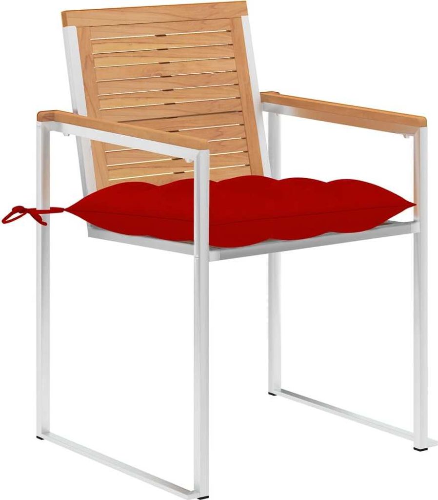 Möbel Gartenstühle - Gartenmöbel - Balkonstuhl 8er-set - multifunktional& Moderne - mit Kissen Massivholz Teak - Stühle für Garten, Balkon CLO...