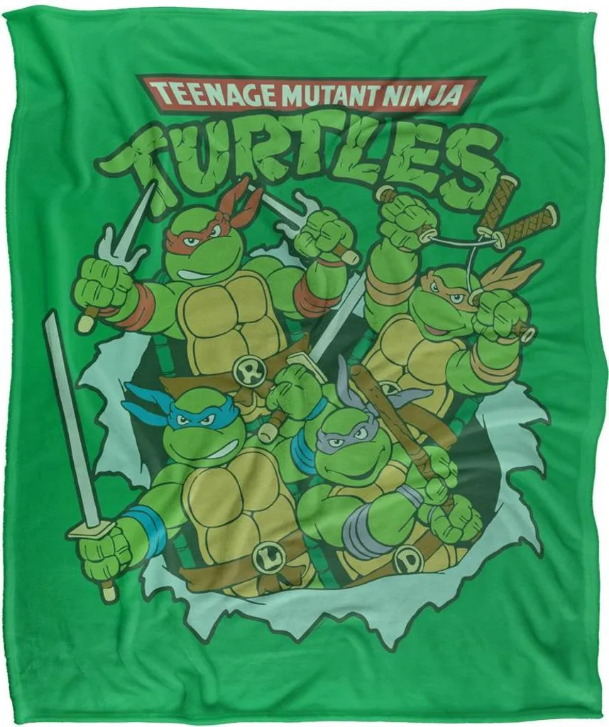 Couverture TMNT Group Retro Soyeuse Supersoft TV24879 - 152 x 127 cm
