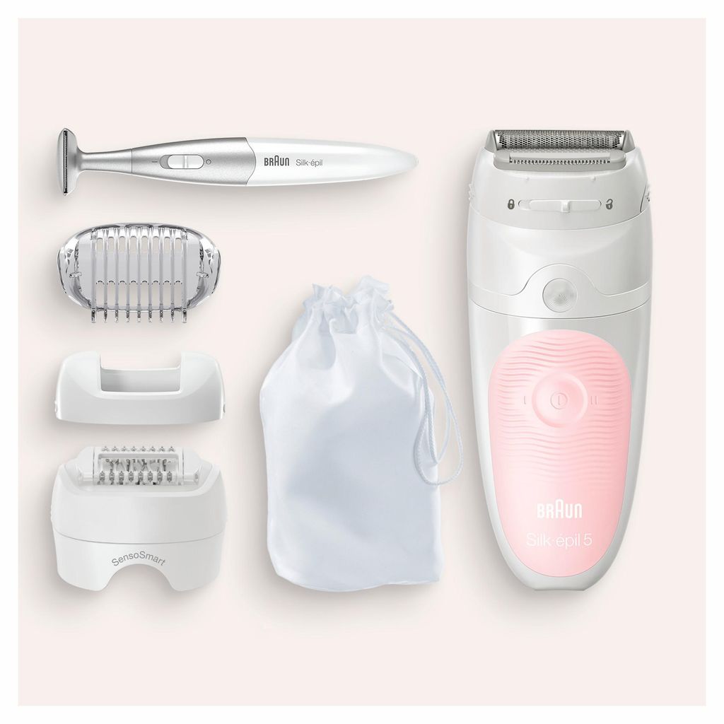 Braun Silk-épil 5 81706349, Weiß, Pink, 28 Pinzette, Produktbild 