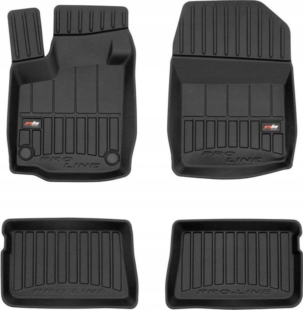 matten, fussmatten, gummi-fußmatten, renault twingo 2 2007-2014, 3d-mulde