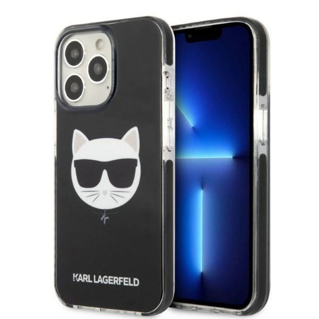 Fall Karl Lagerfeld Choupette Kopf Na Iphone 13 Pro / Iphone 13 - Czarne