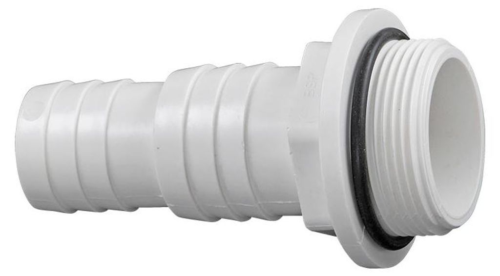 Schlauchtülle Pumpenanschluss 1 1/2' AG 32/38 mm weiß (1 Produktbild 