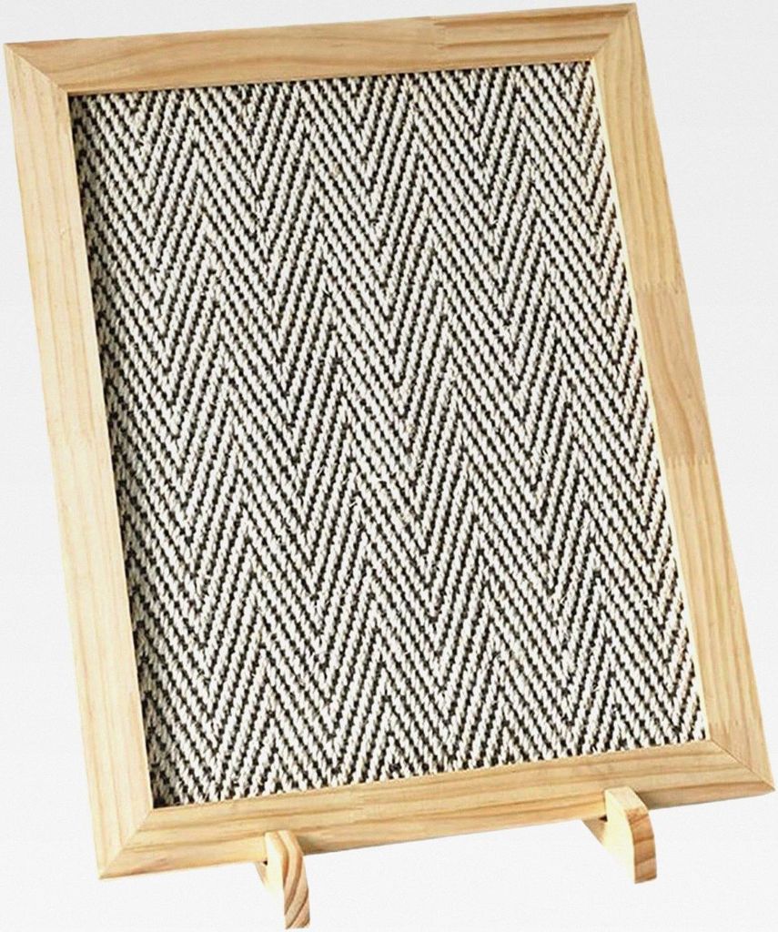 Kratzbrett für Katzen, Dicke, verschleißfeste, 47 x 37 x 2 cm, Oberfläche aus gewebtem Kratzkarton mit Sisal, rutschfeste Möbelschutzunterlage,...