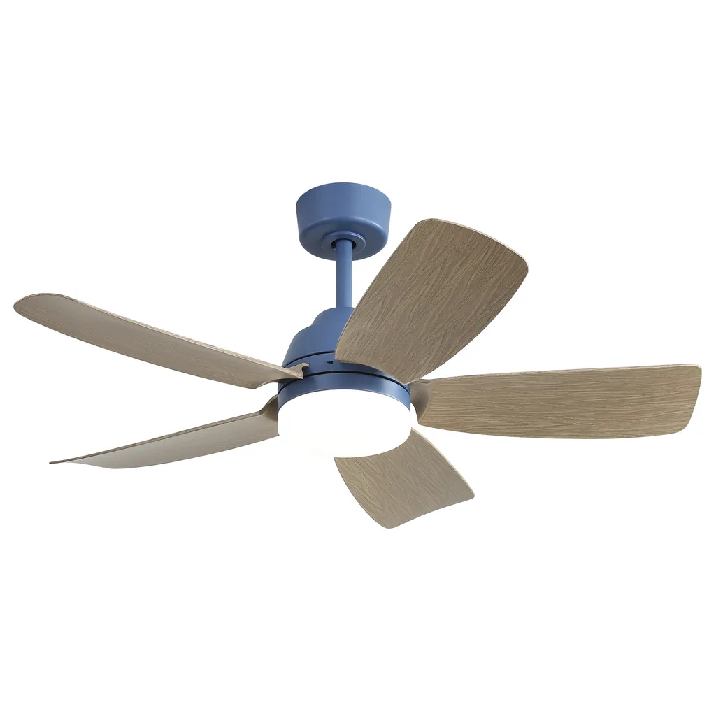 Ventilateur de plafond silencieux avec télécommande et éclairage LED 22W