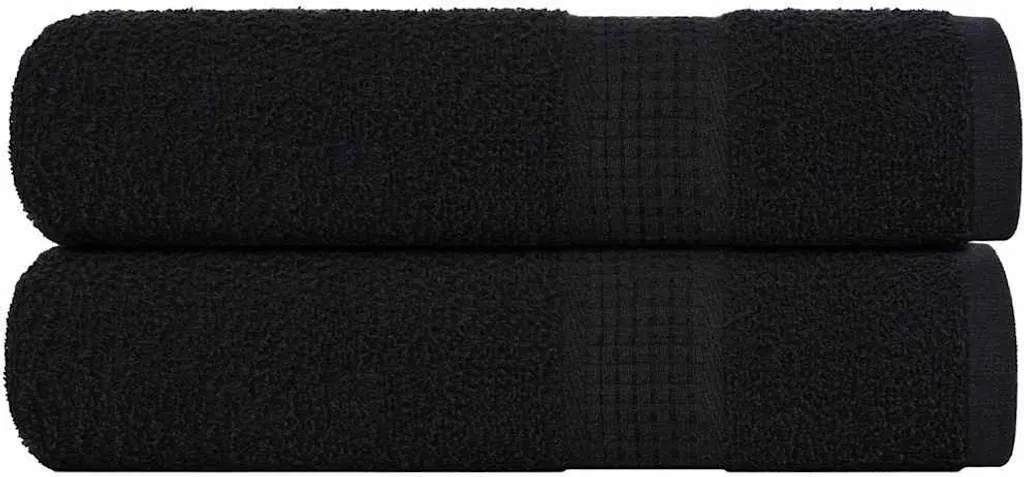 Offerta Set 2 Asciugamani Grandi FROGN vidaXL Neri 100x150
