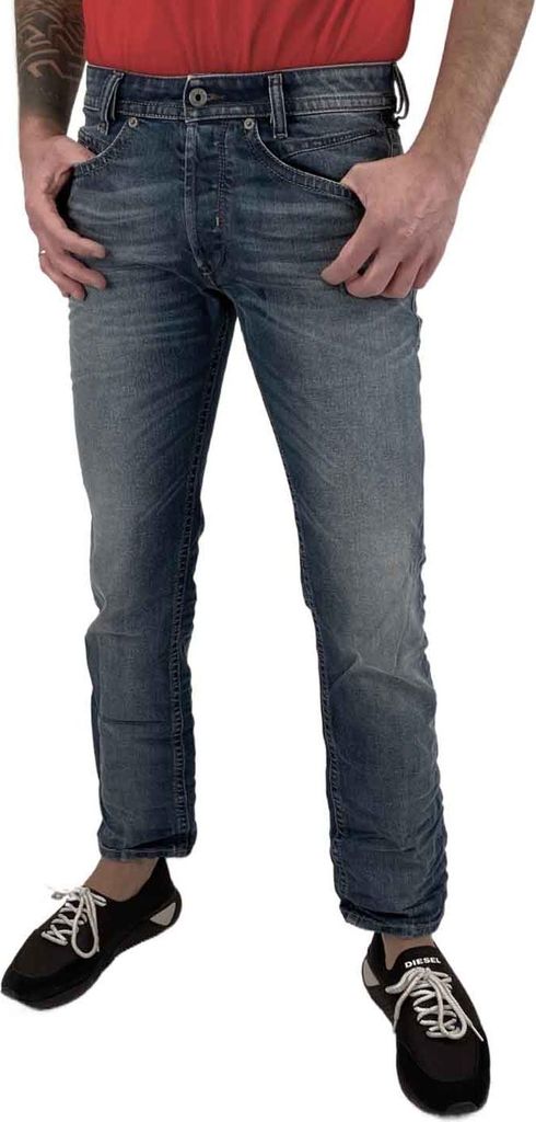 Diesel Herren Akee 084DF Jeans Hose Slim Tapered