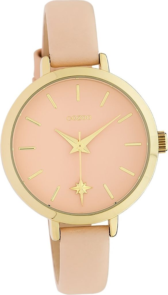 Oozoo Leder Damen Uhr Analog Quarzuhr Armband hellrosa Timepieces D2UOC10386