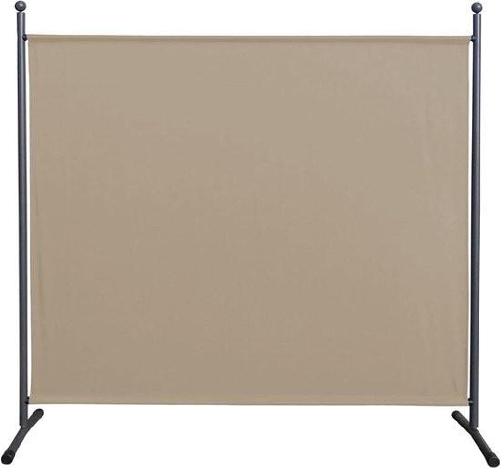 Paravent Raumteiler – Außen und Innen – 1-teilig – Sandfarben – Stoff – 180 x 178 cm