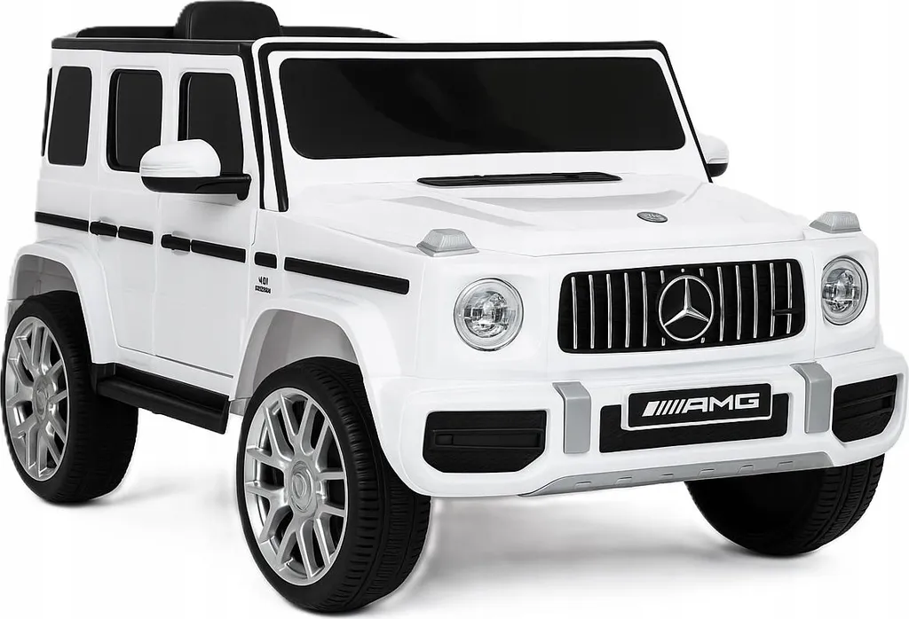 Voiture enfant Mercedes G63 blanc idéale pour jouer en extérieur EVA